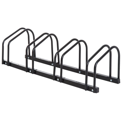 Ceruzo Bike Rack for 4 Bikes - 100 cm - Floor Mount - Black