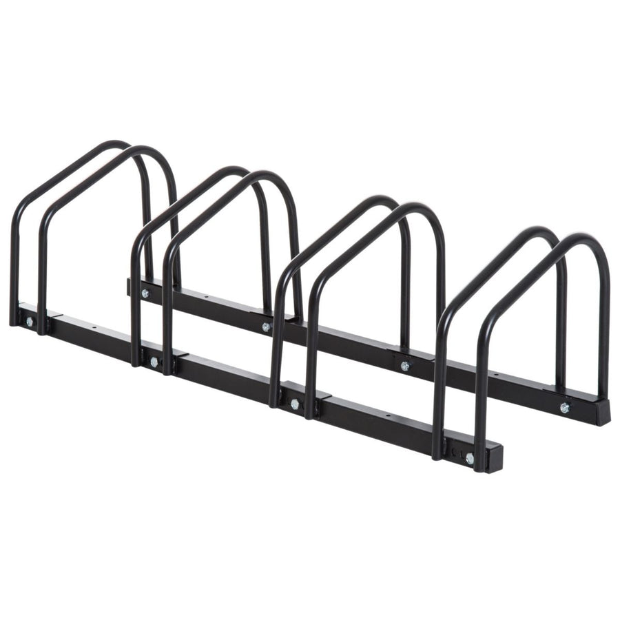 Ceruzo Bike Rack for 4 Bikes - 100 cm - Floor Mount - Black