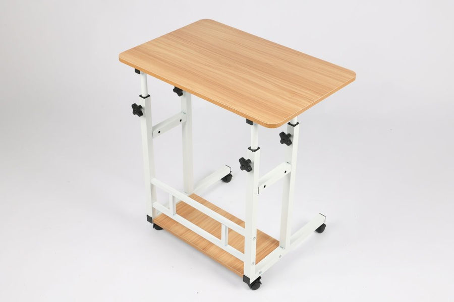 Ceruzo Laptoptafel – Verrijdbaar & Verstelbaar – Hoogte 60–85 cm – Robuust MDF & Stijlvol Walnoot – Praktische Bedtafel