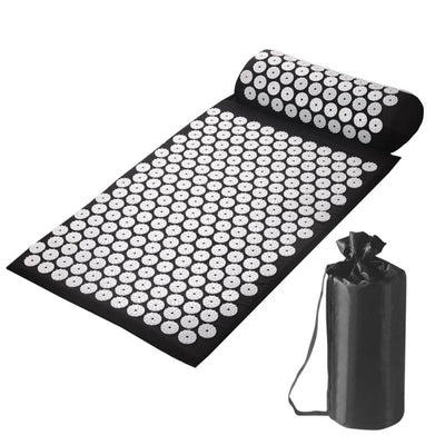 Ceruzo Acupressure Mat with Pillow – Spike Mat – Black/White