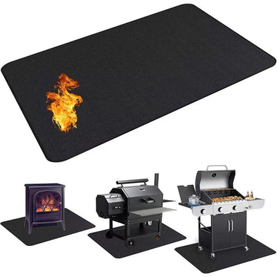 Ceruzo Heat-Resistant Floor Mat - 160X90 Cm - For BBQ - Outdoor Oven - Fire Pit