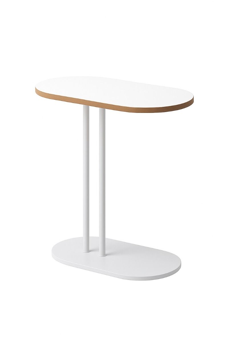 Ceruzo Side Table - White - 58X34X60