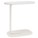 Ceruzo Side Table - White - Sofa Table - Metal With Wood - 45X28X60 Cm