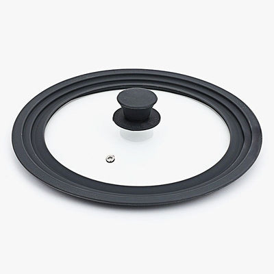 Ceruzo Universal Glass Pot Lid 24-28 cm – Safe, Durable & Convenient Cooking – Steam Vent & Silicone Rim