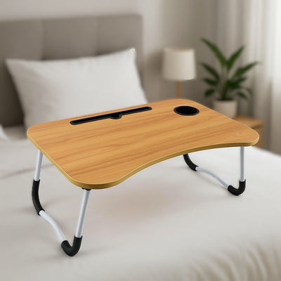 Ceruzo Foldable Laptop Table - Bed Table - 60X40 Cm - Wood Look