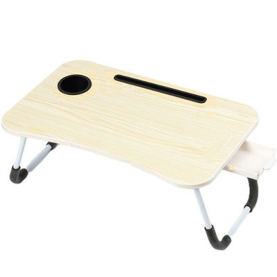 Ceruzo Foldable Laptop Table - Bedside Table - 60X40 Cm - Light Wood Look