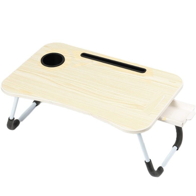 Ceruzo Foldable Laptop Table - Bedside Table - 60X40 Cm - Light Wood Look