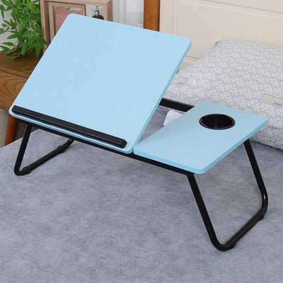 Ceruzo Adjustable Bedside Table Blue - Laptop Table - Breakfast Table