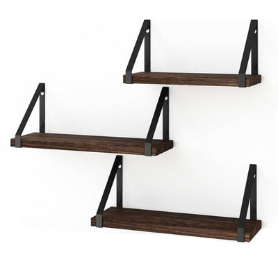 Ceruzo Floating Wall Shelf - Set of 3 - 40/35/30 x 12 cm - Vintage