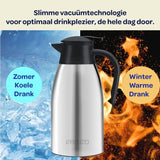 Ceruzo Thermoskan – 1,8 Liter – RVS – Lekvrij & Dubbelwandig | Voor Warme en Koude Dranken