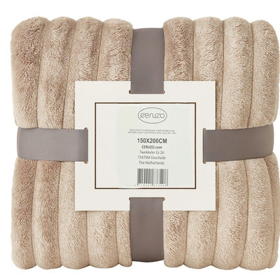 Ceruzo Fleece Blanket - 150X200 Cm - Taupe