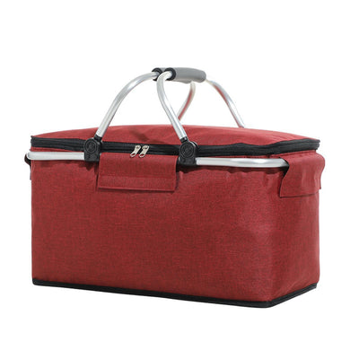 Ceruzo Cooler Basket Red - Picnic Basket
