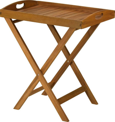 Acacia Tray Table - Foldable Side Table & Butler Tray | Sturdy, FSC Wood & Convenient to Use