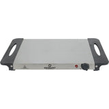 Excellent Electrics Buffetwarmer 2x2,4L – Elektrische Warmhoudplaat & RVS Schalen – Instelbare Temperatuur, Transparante Deksels & Veilig Met Anti-Slip Voetjes