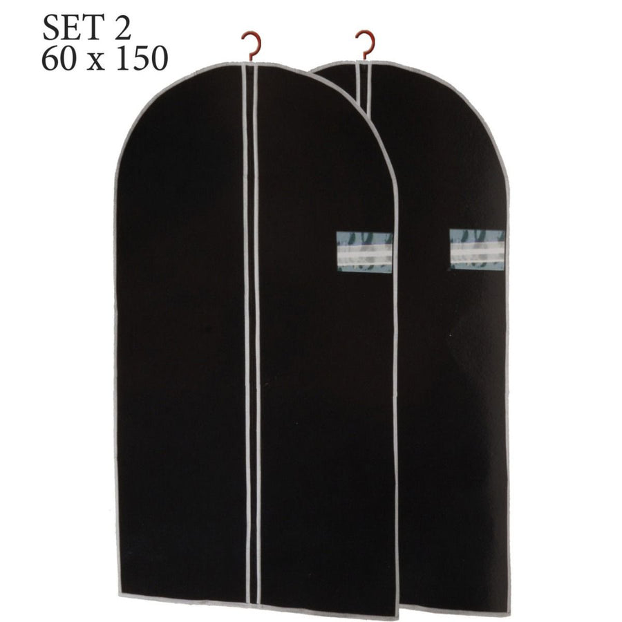 Storage Solutions Kledinghoezen – 2 Stuks – 60x150 cm – Met Rits & Kijkvenster – Bescherm Je Kleding