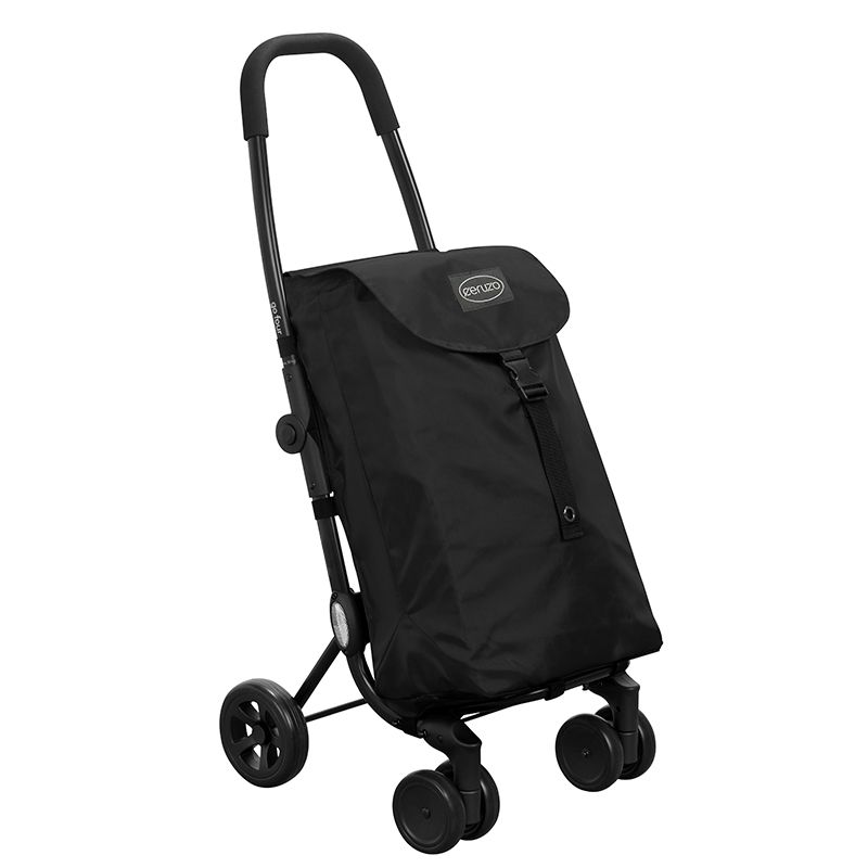 Ceruzo Go Four Boodschappentrolley – Zwart – 43,5L – Luxe & Inklapbaar – By Playmarket