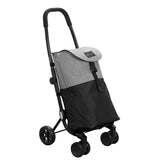 Ceruzo Go Four Boodschappentrolley – Grijs/Zwart – 43,5L – Inklapbaar & Luxe – By Playmarket