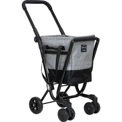 Ceruzo Easy Go Boodschappentrolley – 40L Ruim & Afneembaar | Inklapbaar Aluminium Frame | Zwart-Grijs | Comfortabel & Veilig