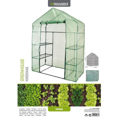 Progarden Premium Walk-in Kweekkas – 143 x 73 x 195 cm | Ruime Groene Broeikas met Stevig Metalen Frame & Praktische Ritssluitingen