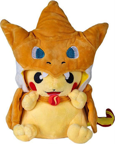 Pokemon Pikachu Removable Hoodie - Mega Charizard Y Cute Soft Plush Plushie