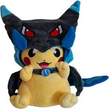 Pokemon Pikachu Removable Hoodie - Mega Shiny Charizard Y Cute Soft Plush Toy