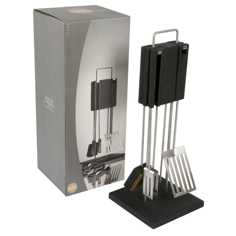 Luxury QDO Barbecue/Grill Set Deluxe – Stainless Steel with Stand | Swedish Design