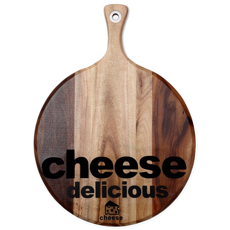 Renberg Robuuste & Luxe Kaasplank – 41x30,5x1,5 cm Rubberwood met Ophangoog | Perfect voor Serveren en Snijden