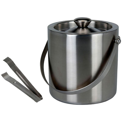 Ceruzo Stainless Steel Ice Bucket With Tongs
