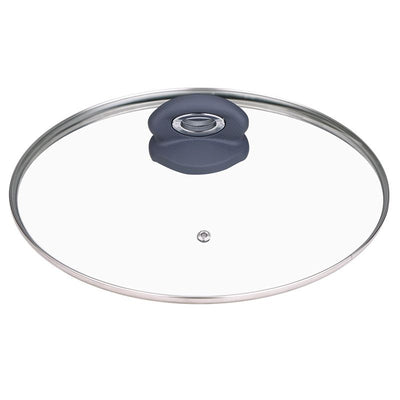 Bergner Glass Lid 24 cm – Durable & Dishwasher Safe – Stainless Steel Rim & Soft-Touch Knob – Perfect for Pans