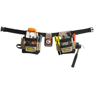 ToolPack Professionele Gereedschapsgordel met 2 Tassen – Verstelbaar & Sterk