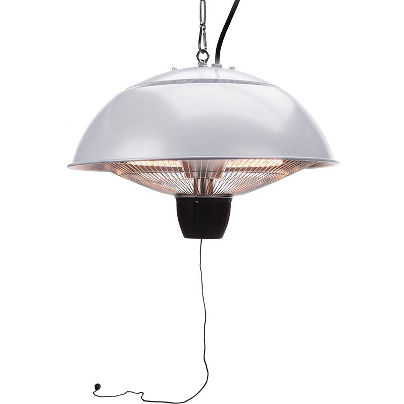 Excellent Electrics Hangende Terrasverwarmer 1500W – Halogeen Terrasheater Zilver – Voor Binnen & Buiten – Sfeervol, Veilig & Krachtig