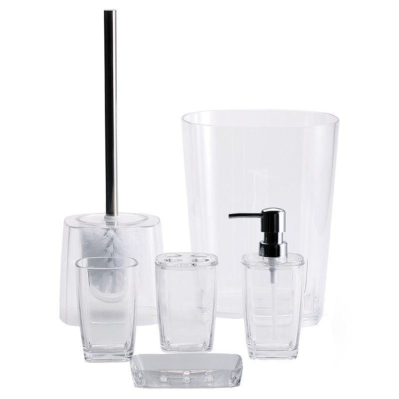 Bergner Luxe Badset 6-delig – Complete Kunststof Badkameraccessoires – Modern & Stijlvol Design