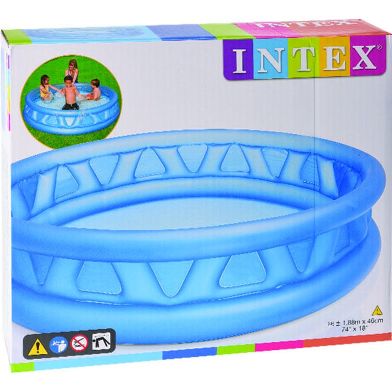 Intex Soft Pool 188x46 cm – Luxe Opblaasbaar Kinderzwembad met Comfort-Rand, 3 Stevige Luchtkamers & Slim Uitloopventiel | Ultiem Zomers Waterplezier in Eigen Tuin