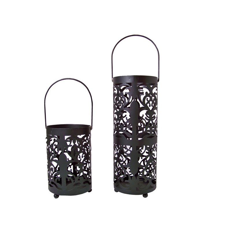 Gifts@Home Nostalgic Candle Holders – Set of 2 Luxury Metal Lanterns – Atmospheric & Stylish