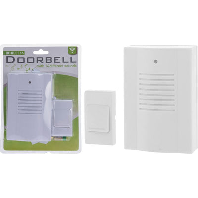 Ultra-Clear Wireless Doorbell with 16 Unique & Stunning Sounds – Powerful 30 Meter Range – Super-Fast Installation & Includes Push Button