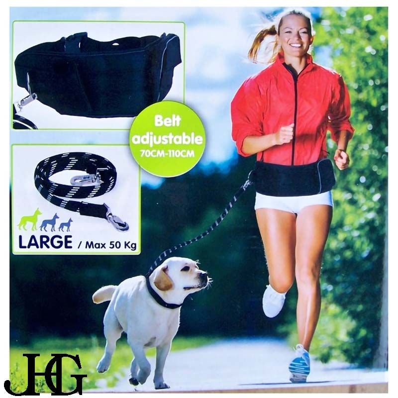 Luxe JHG Collection Hondenriem met Heupband – Handsfree & Geschikt voor Honden tot 50 kg