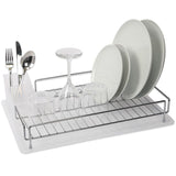 Duett Afdruiprek met Bestekhouder – Compact, Stevig & Modern | Keukenaccessoire