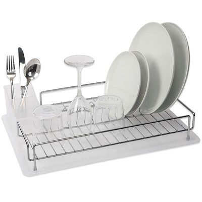 Duett Afdruiprek met Bestekhouder – Compact, Stevig & Modern | Keukenaccessoire