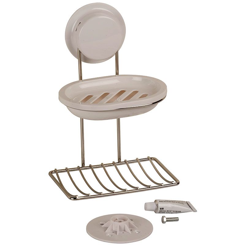 Alpina Double Soap Dish – Modern, Sturdy & Practical – Stainless Steel Wall Mount With Soap Tray