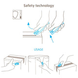 Martor Secunorm Handycut 446 – Veilig & Ergonomisch Snijmes met Automatisch Terugschuifmes – 8,5 mm Precisie Snijdiepte